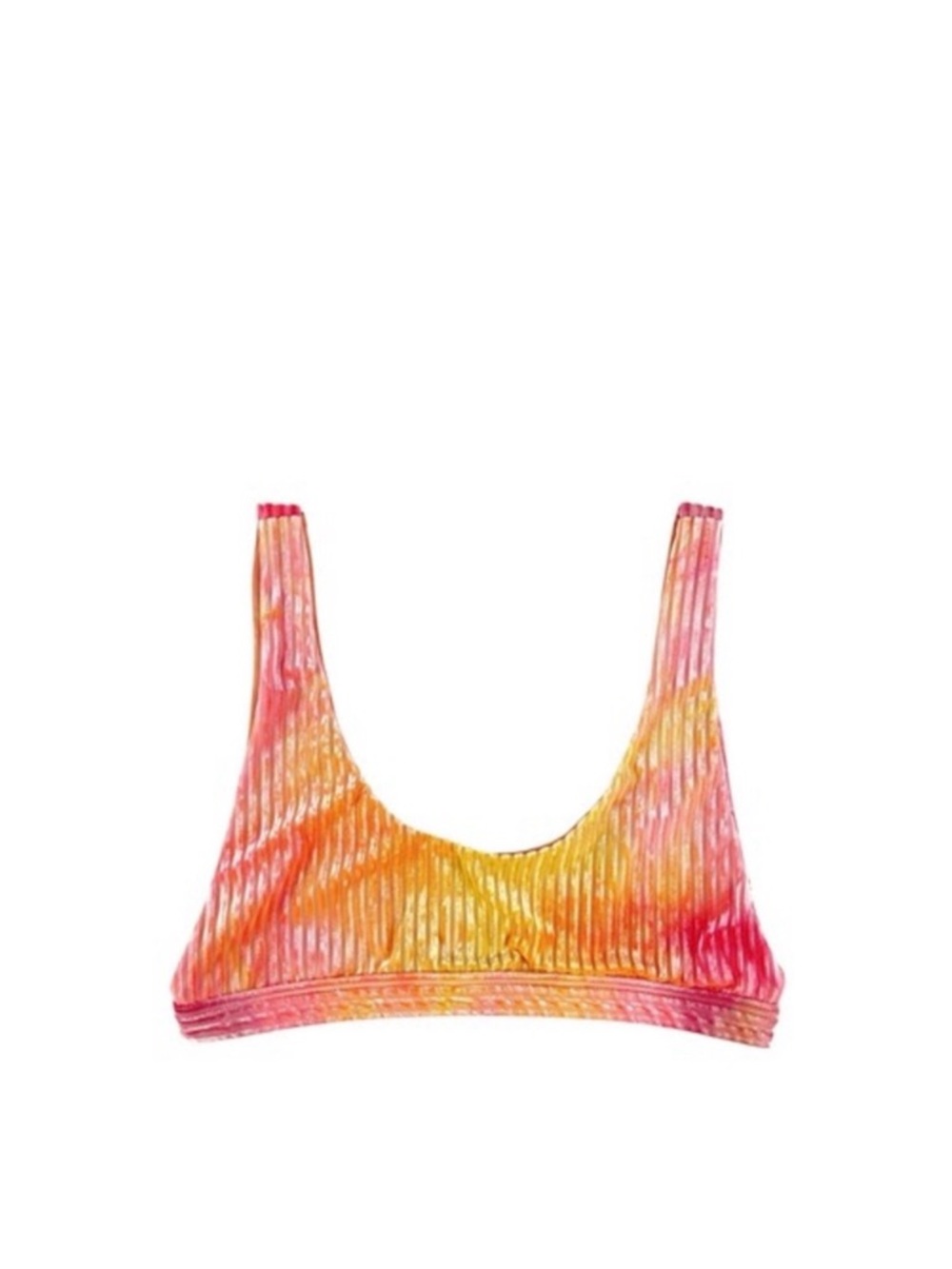 Dippin Daisys revive festival top. Yellow pink with ribbed velvet.  Size L. NWT